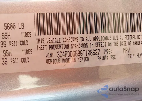 2016 Dodge Journey Crossroad Plus из США, поврежденный, VIN 3C4PDDGG9GT108627